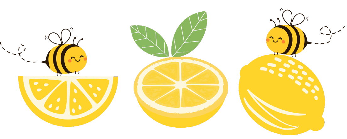 Limon dilimleri üzerinde arılar